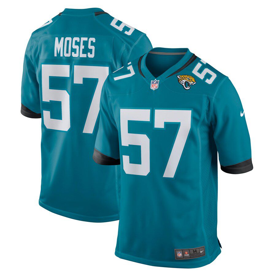 Men Jacksonville Jaguars 57 Dylan Moses Nike Green Game NFL Jersey